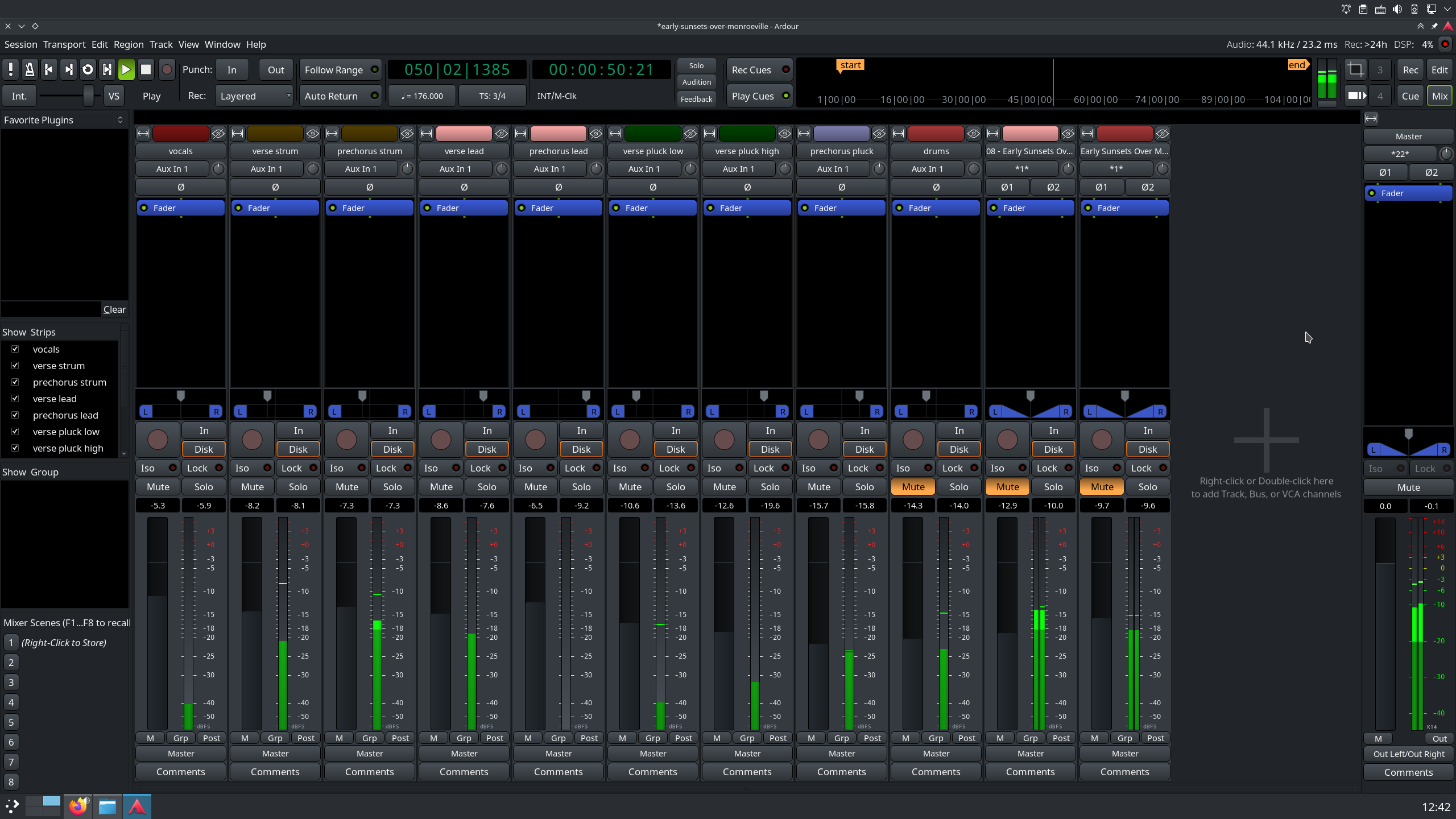 Screenshot of the mixer window