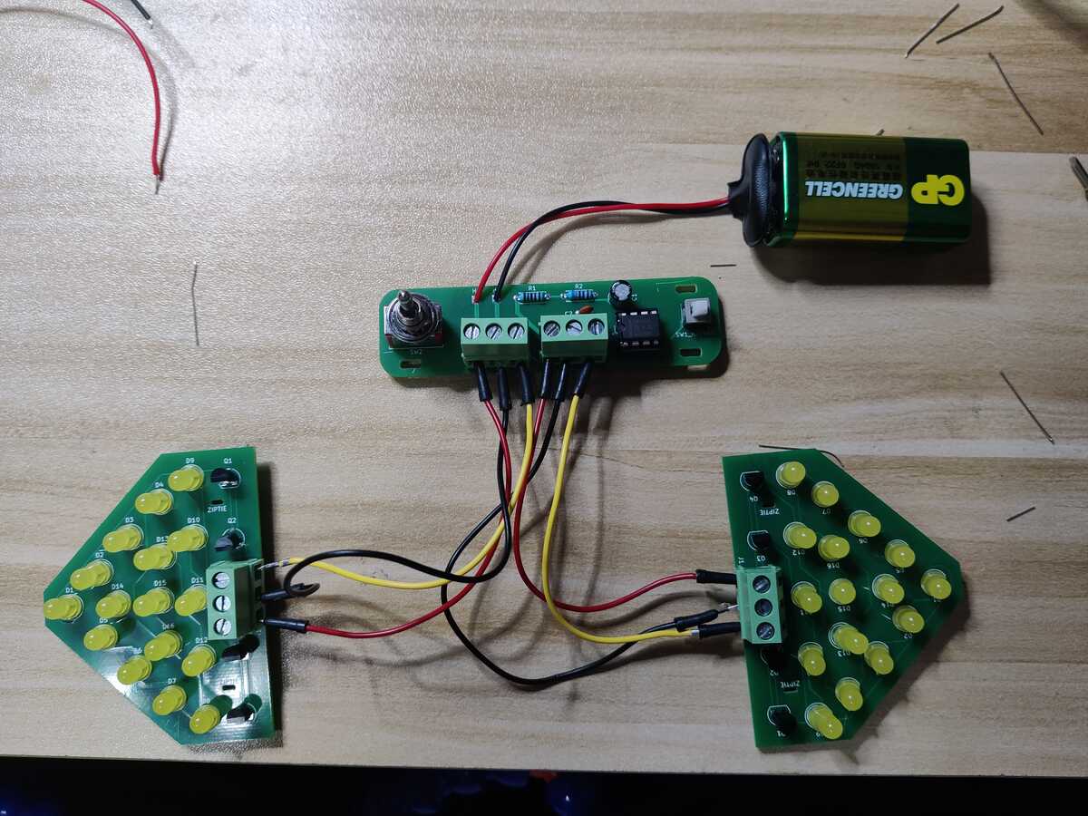 
        New controller board connected to both LED panels
    