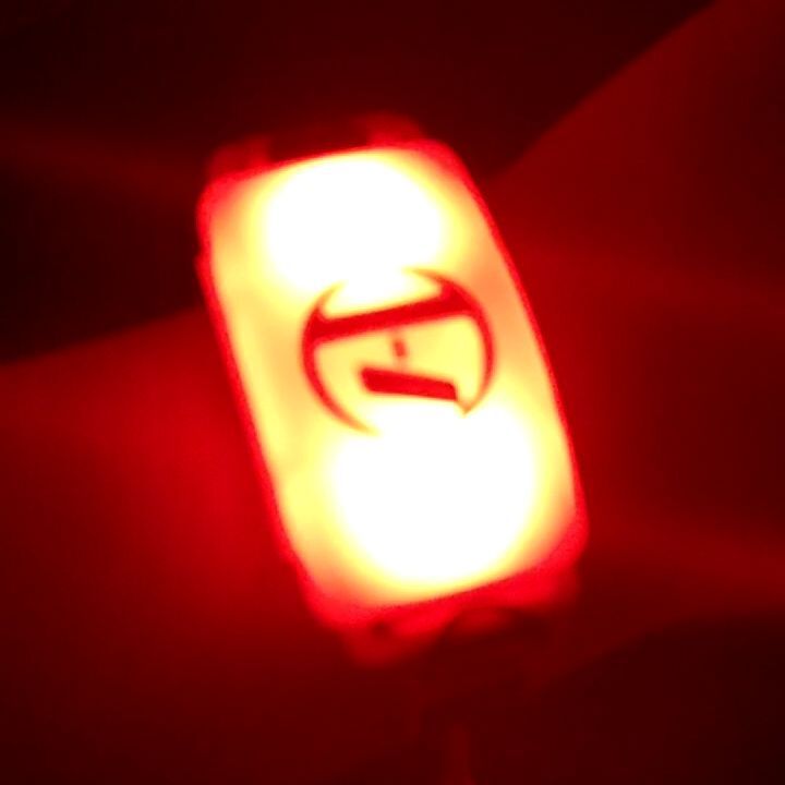 My wristband lighting up. It has a twenty one pilots logo on the plastic
case
