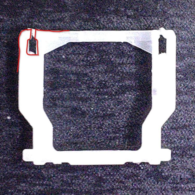 Broken hole in scissor switch